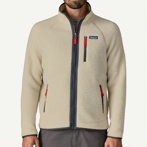 Patagonia Men's Retro Pile Tan Fleece Full Zip Jacket! Size XL 22801 FA19